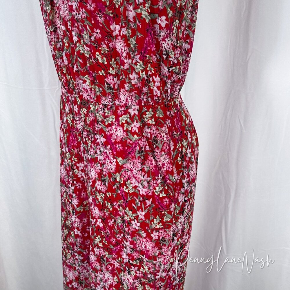 Anthropologie Ali & Jay Troubadour Red Floral Sleeveless Ruffle Jumpsuit - Picture 11 of 14